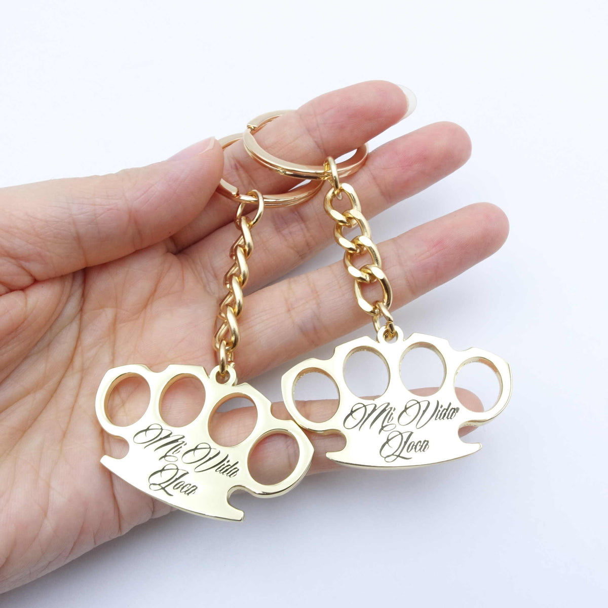 Porta-chaves MVL dourado