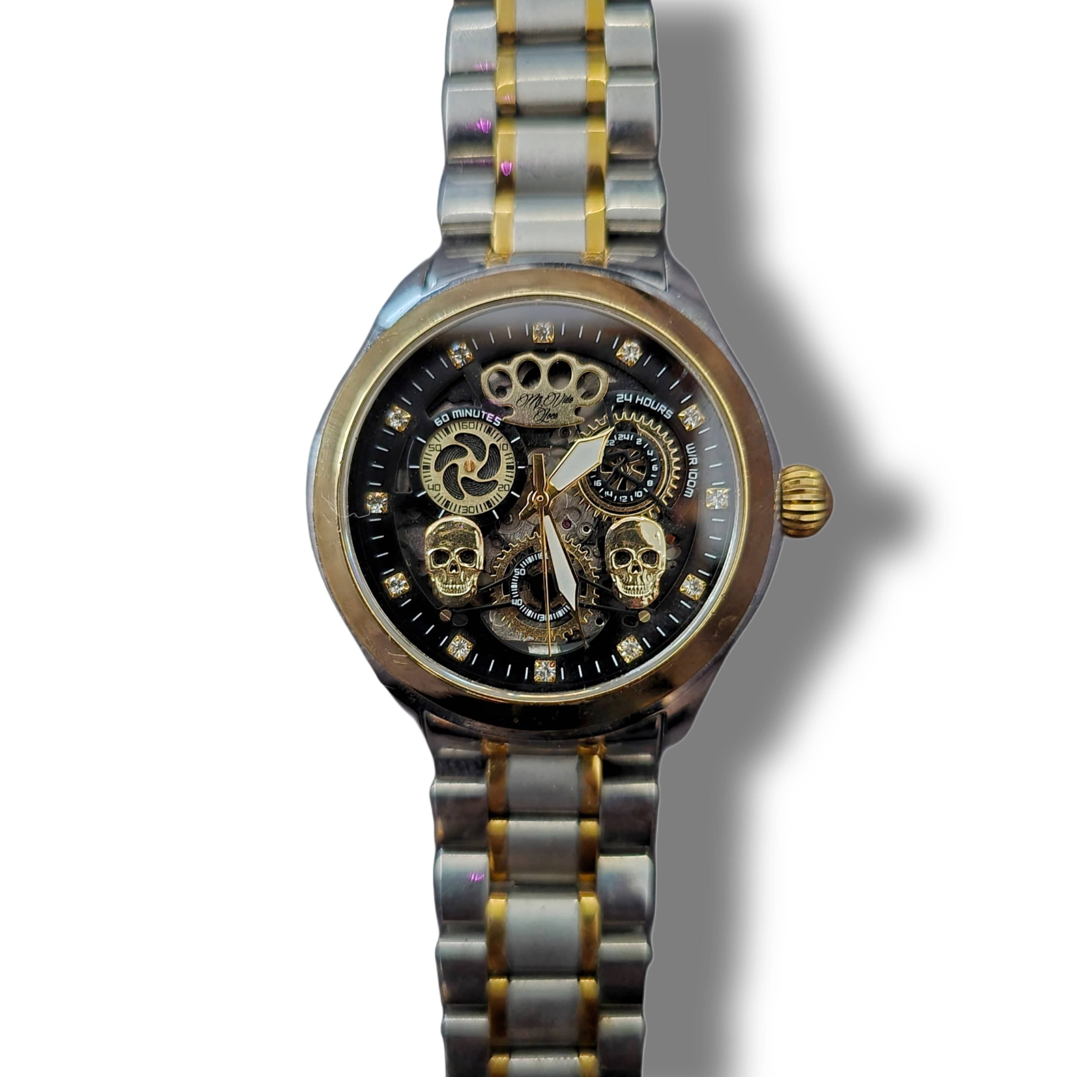 MVL "Double skull" automatic wrist watch Japan movement
