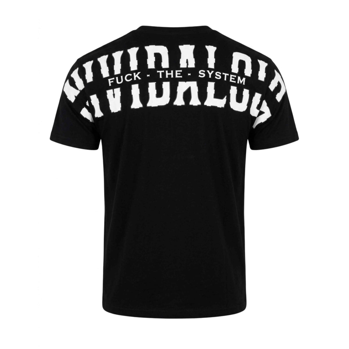 Mi Vida Loca FTS T-Shirt in Schwarz, Rückseite mit großem weißem Rückenprint über beide Schultern