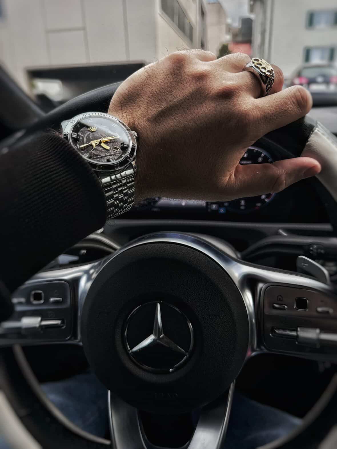 MVL "AK47" automatische Armbanduhr - silber