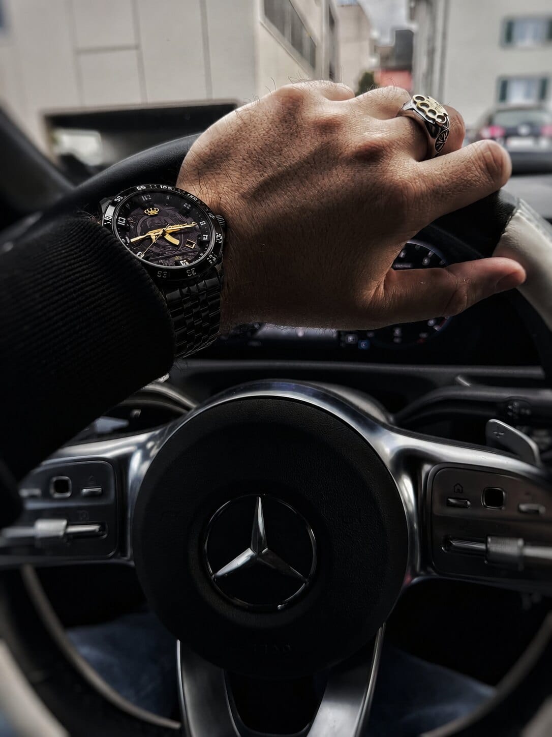 MVL "AK47" Automatic wrist watch - carbon/black
