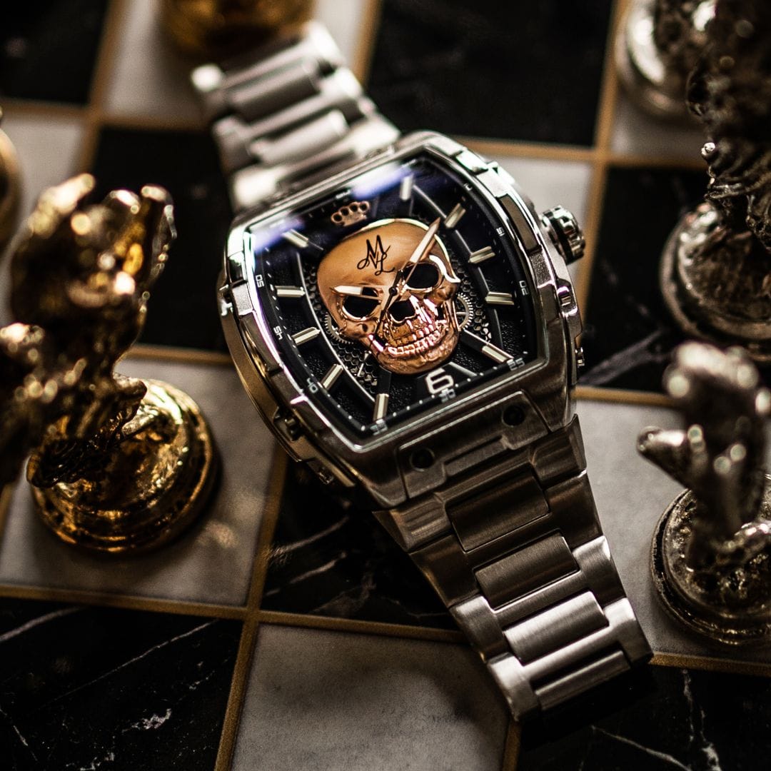 MVL automaattinen kallokello japanilaisella koneistolla - teräsranneke - hopea