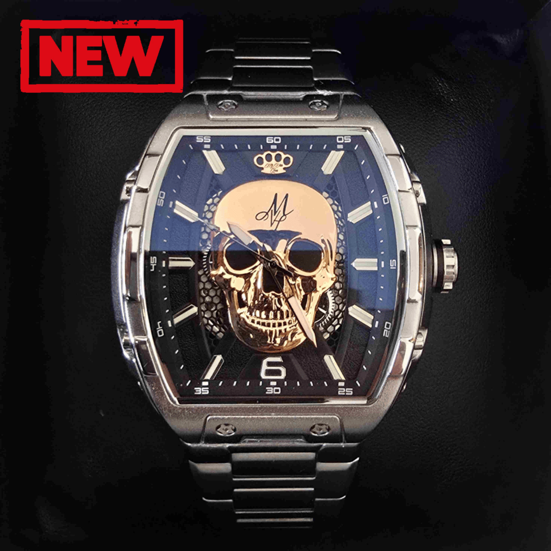 MVL Automatisk kraniet ur Japan bevægelse - sølv