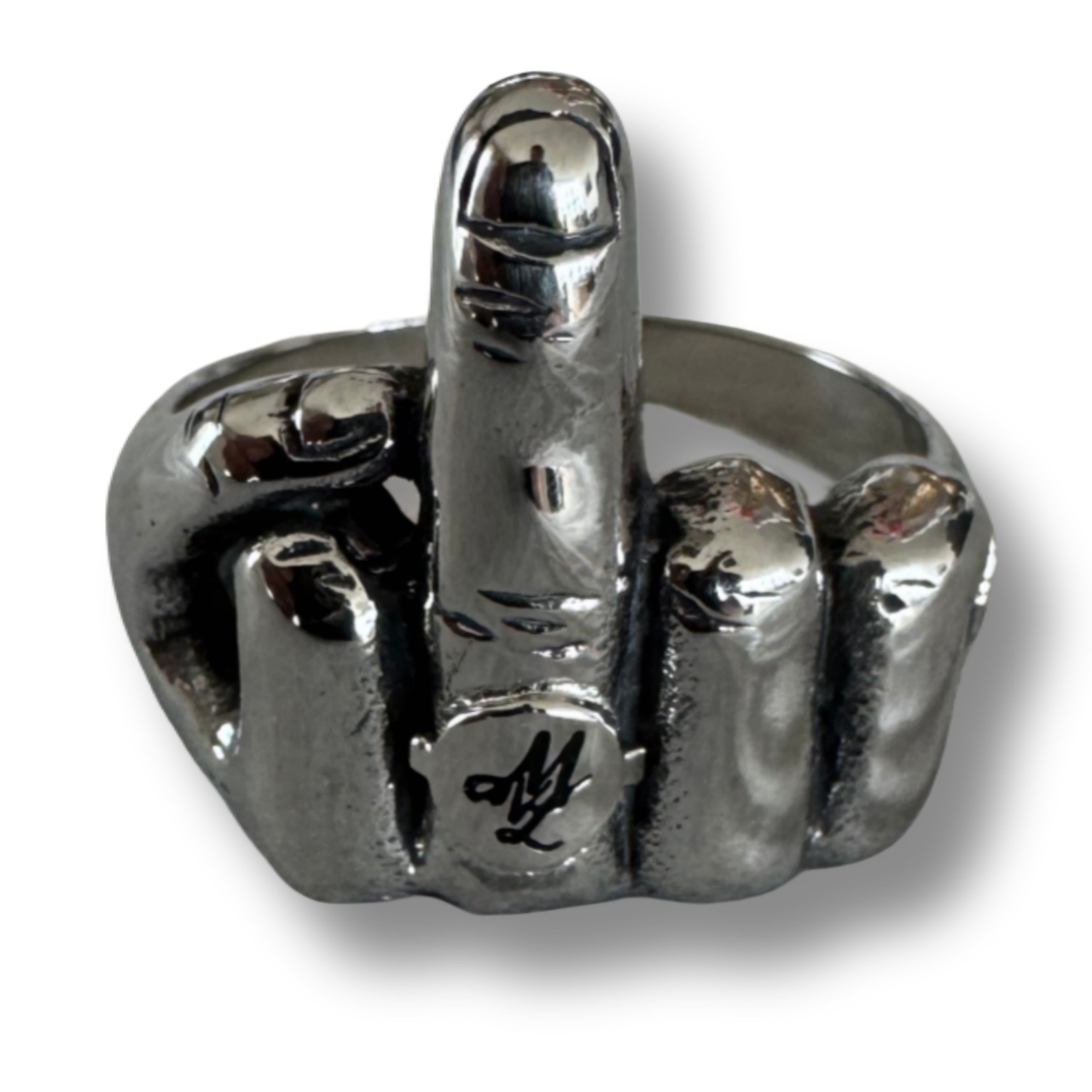 Anello MVL per il dito medio - argento