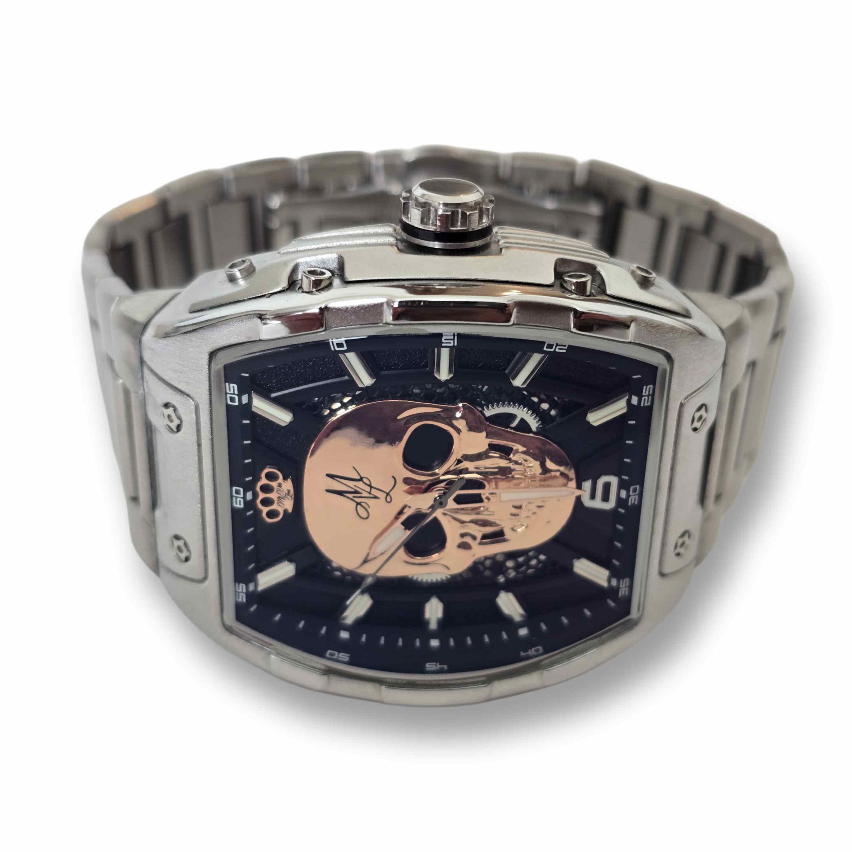 MVL Automatic skull watch - silver