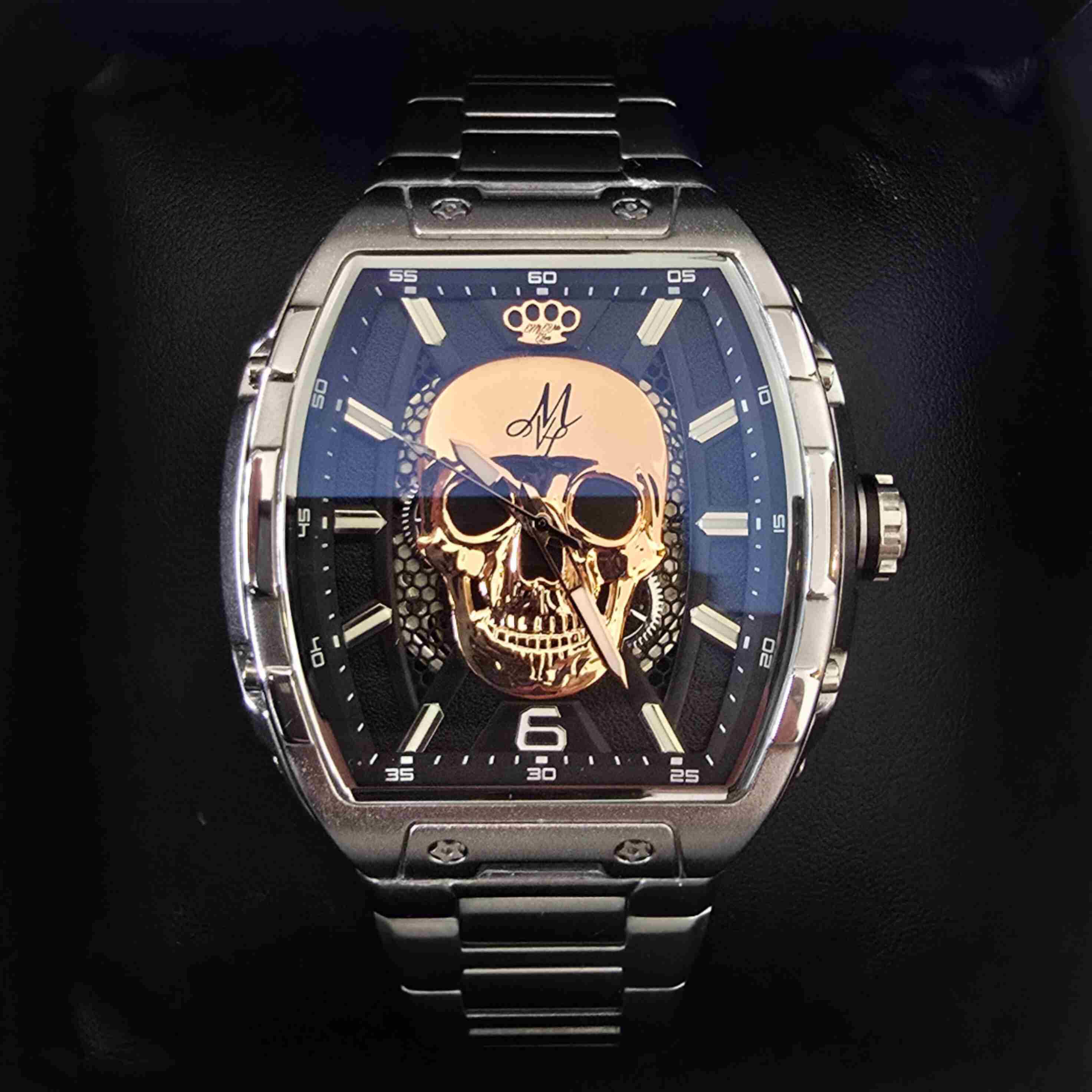 MVL Automatic skull watch - silver