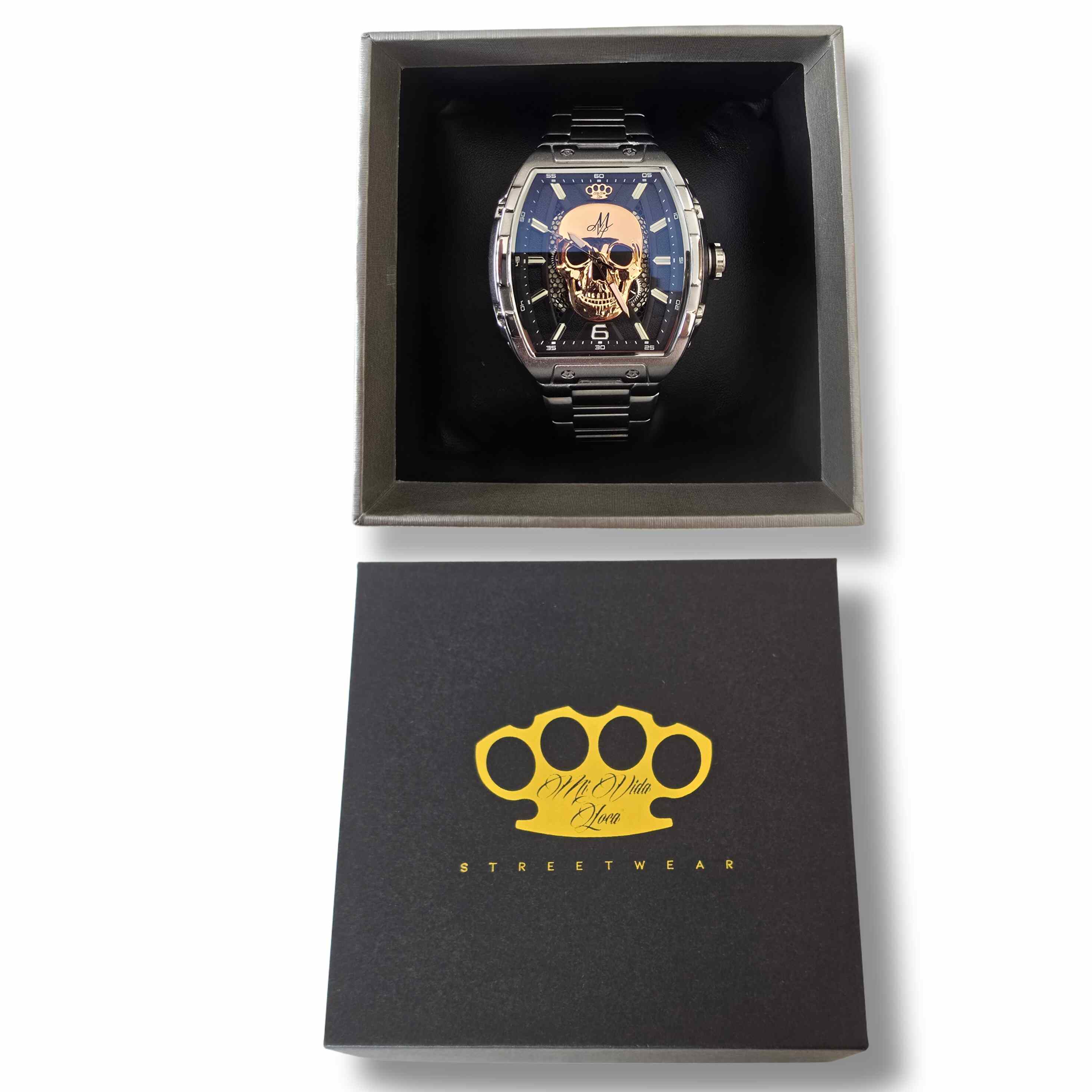 MVL Automatic skull watch - silver