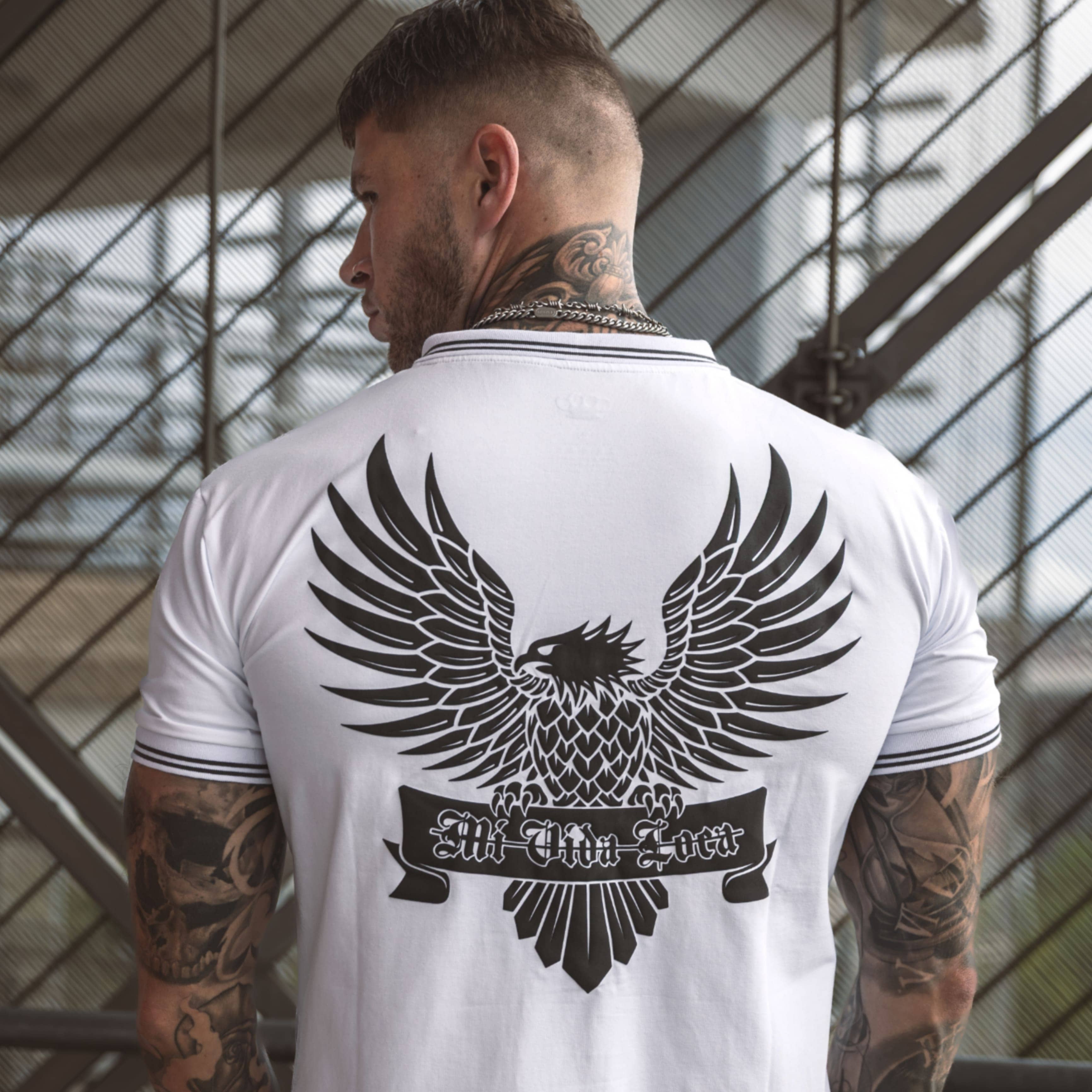 MVL "Eagle" pikétröja - vit