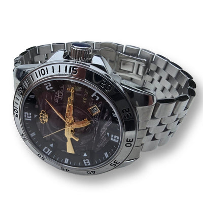 MVL "AK47" Automatic wrist watch - silver