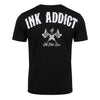T-shirt med tryk »Ink addict« – sort