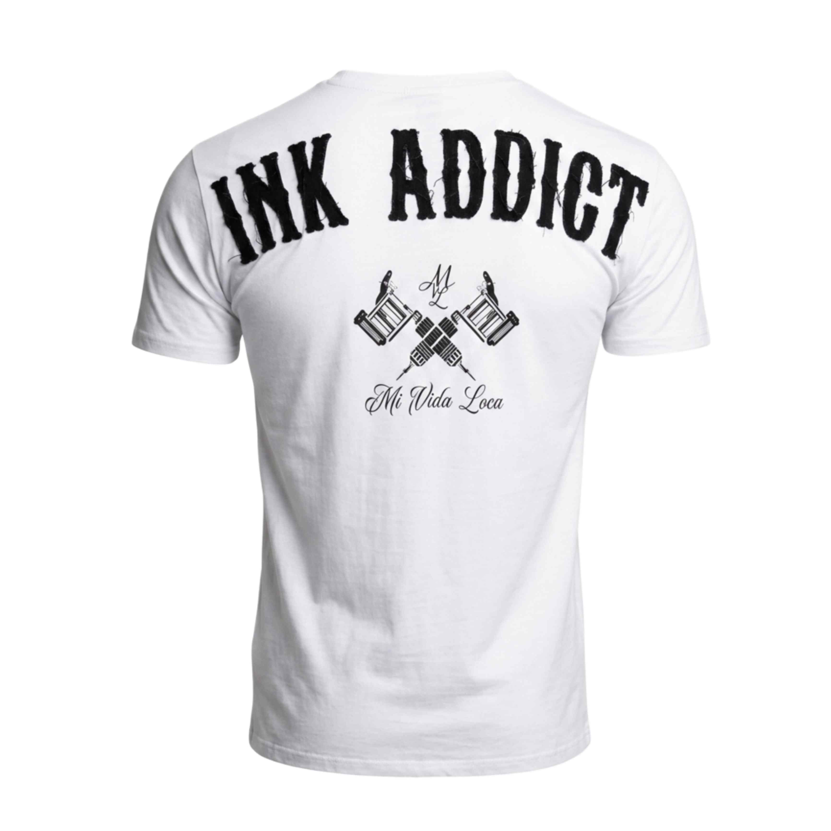 T-shirt «Ink Addict» - Branca
