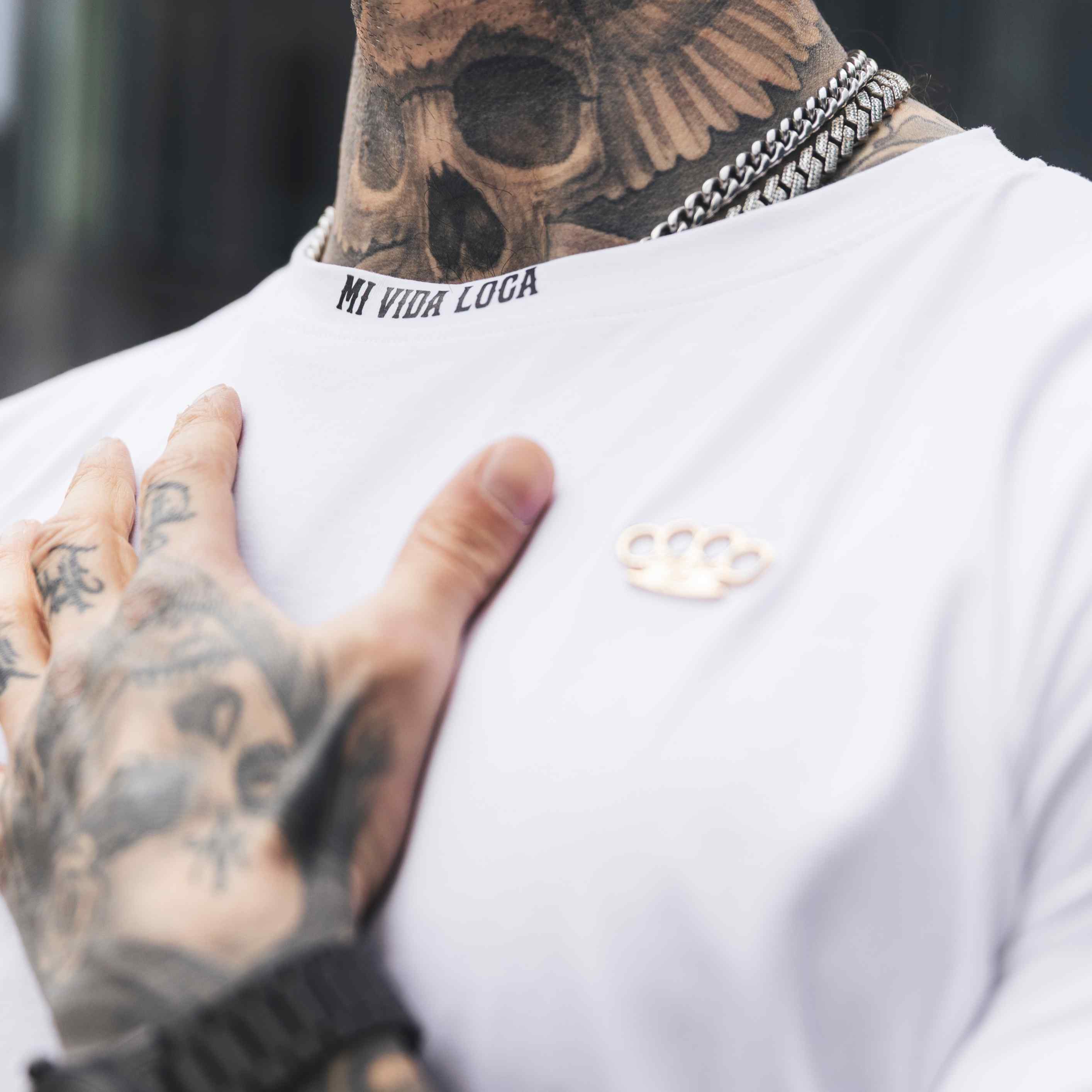 T-shirt «Ink Addict» - Branca