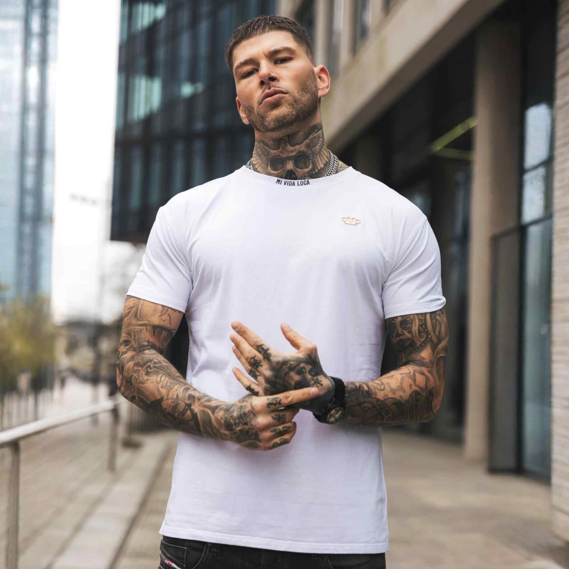 T-shirt «Ink Addict» - Branca