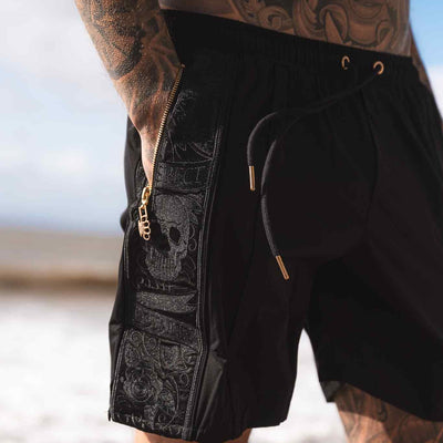 Short de bain LFR Jogger - noir/noir