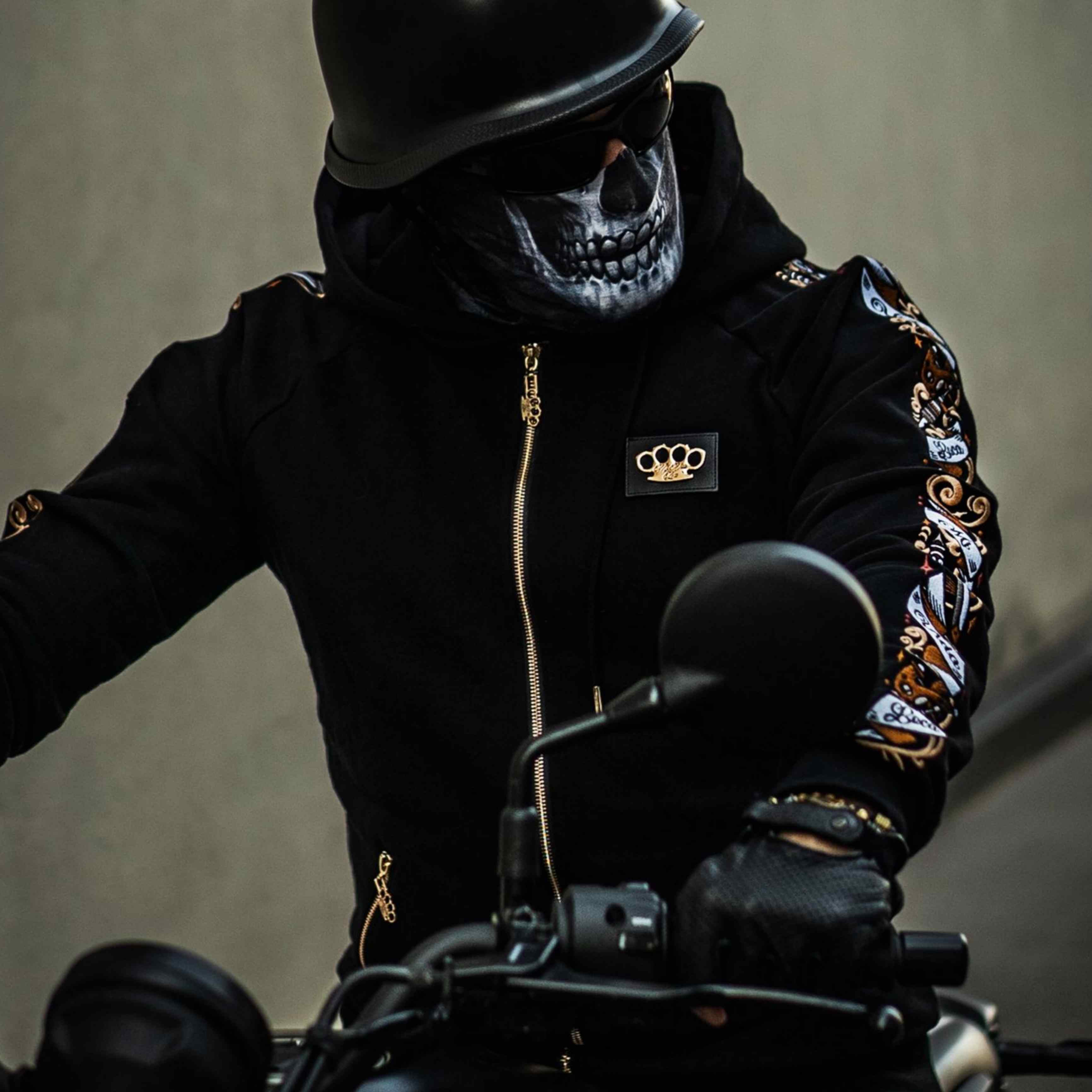 Savage ornate tracksuit hoodie - black