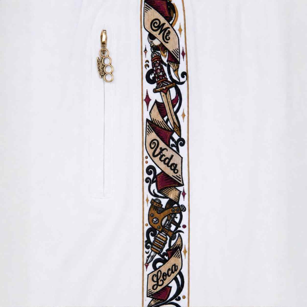Savage ornate jogger shorts - white