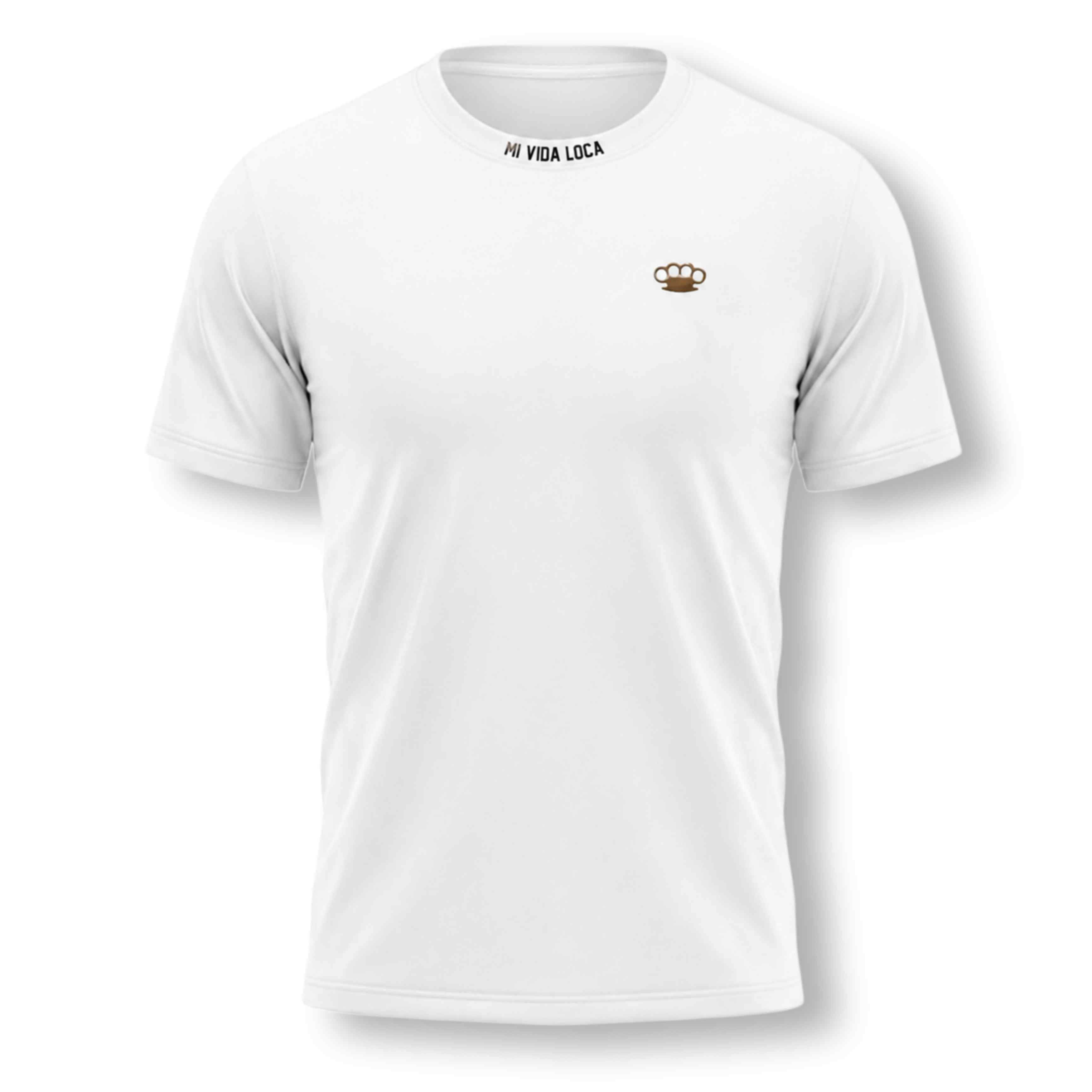 T-shirt blanc avec broderie « Trust nobody »