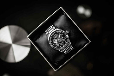 MVL "Double Skull" automatisk armbåndsur – sølv/sølv
