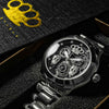 MVL „Double Skull“ Automatikuhr – silber/silber