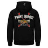 Sweat à capuche zippé « Trust nobody »