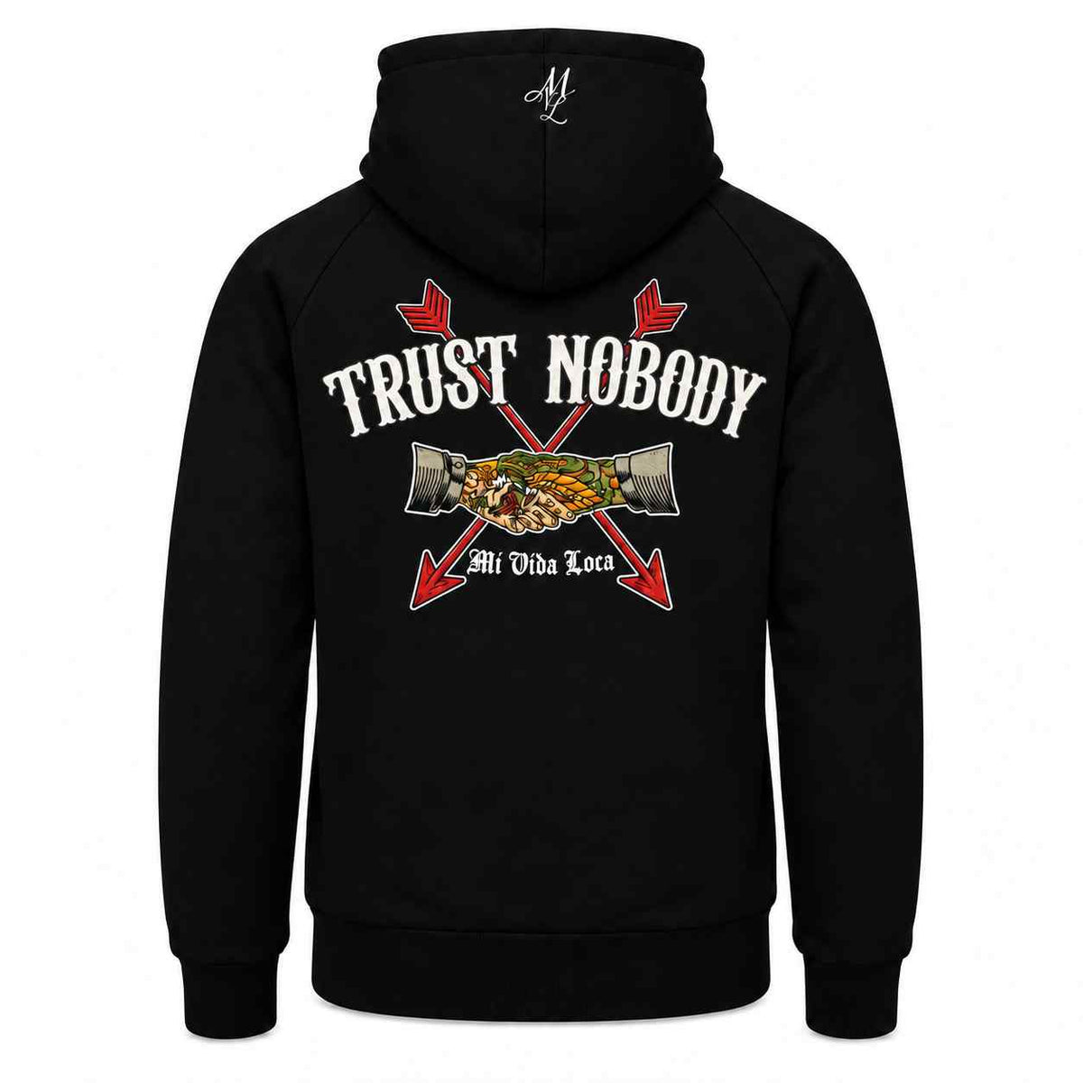 Sweat à capuche zippé « Trust nobody »