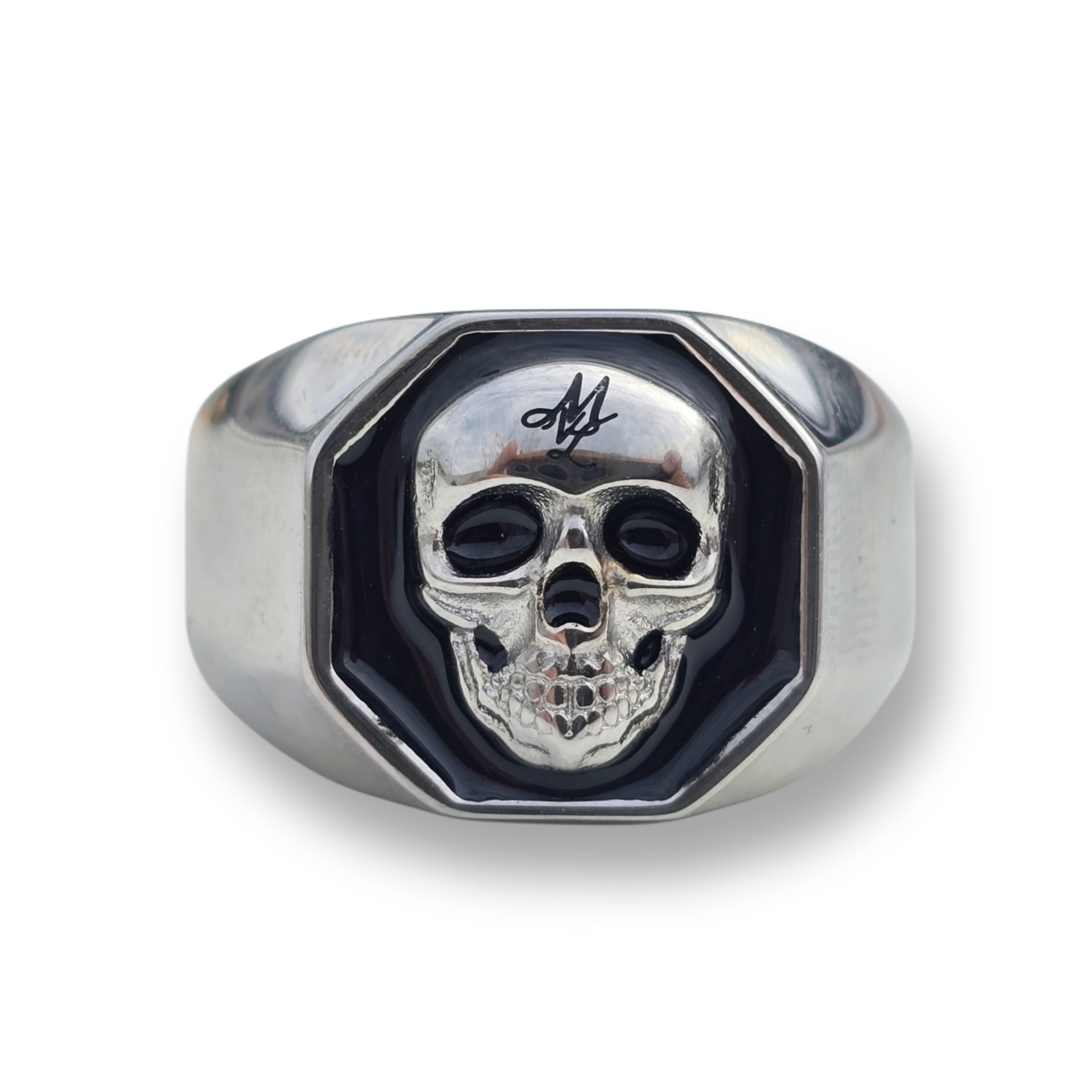 Anello MVL Teschio 3D - argento
